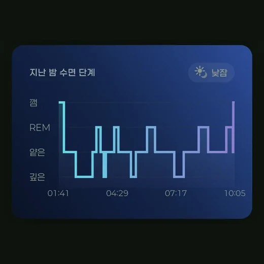 앱 수면 — 지난 밤 수면 단계